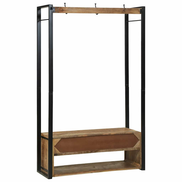 Kleiderständer Braun Mango Massivholz 110x40x179cm