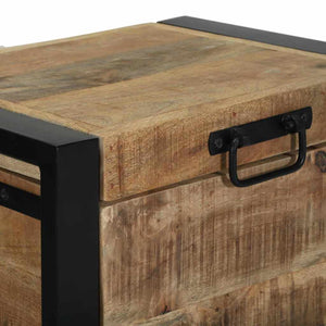 Aufbewahrungstruhe Braun Massivholz Mango 40x30x30 cm