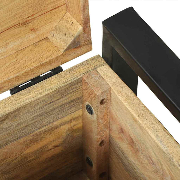 Aufbewahrungstruhe Braun Massivholz Mango 40x30x30 cm