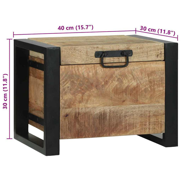 Aufbewahrungstruhe Braun Massivholz Mango 40x30x30 cm