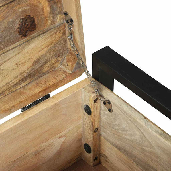 Braune Aufbewahrungstruhe Mango Massivholz 80x30x30cm