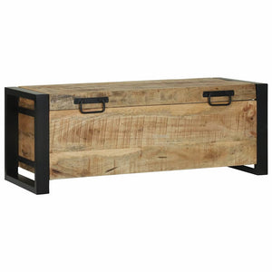 Braune Aufbewahrungstruhe Mango Massivholz 80x30x30cm