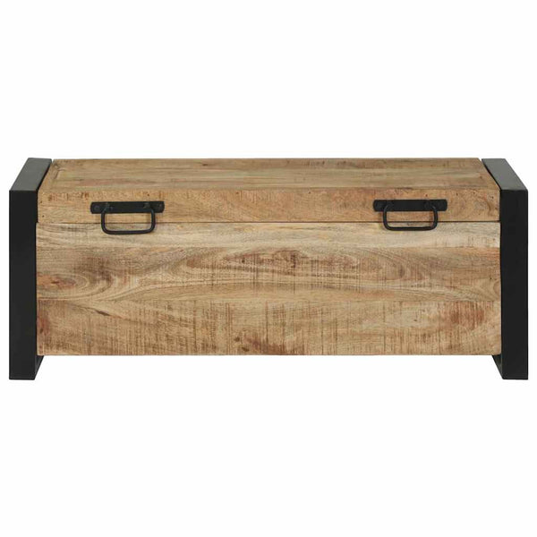 Braune Aufbewahrungstruhe Mango Massivholz 80x30x30cm