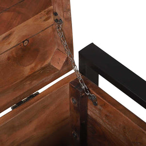 Massivholz Aufbewahrungstruhe 80 cm