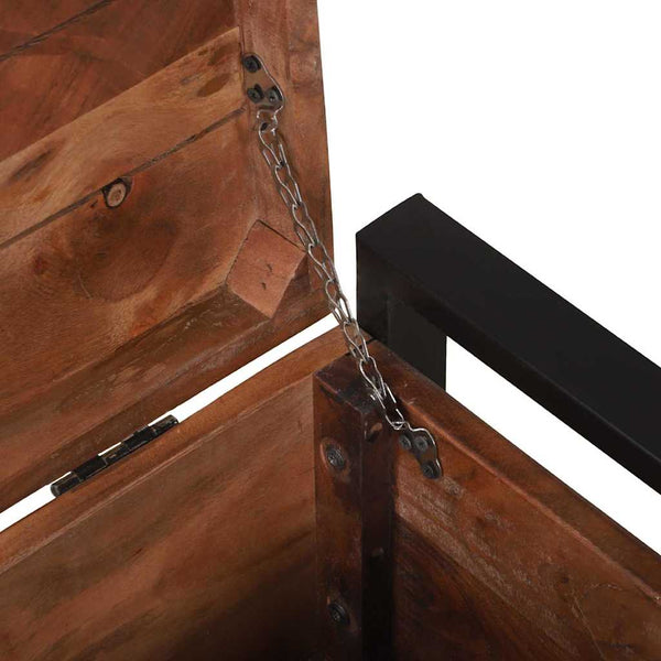 Massivholz Aufbewahrungstruhe 80 cm