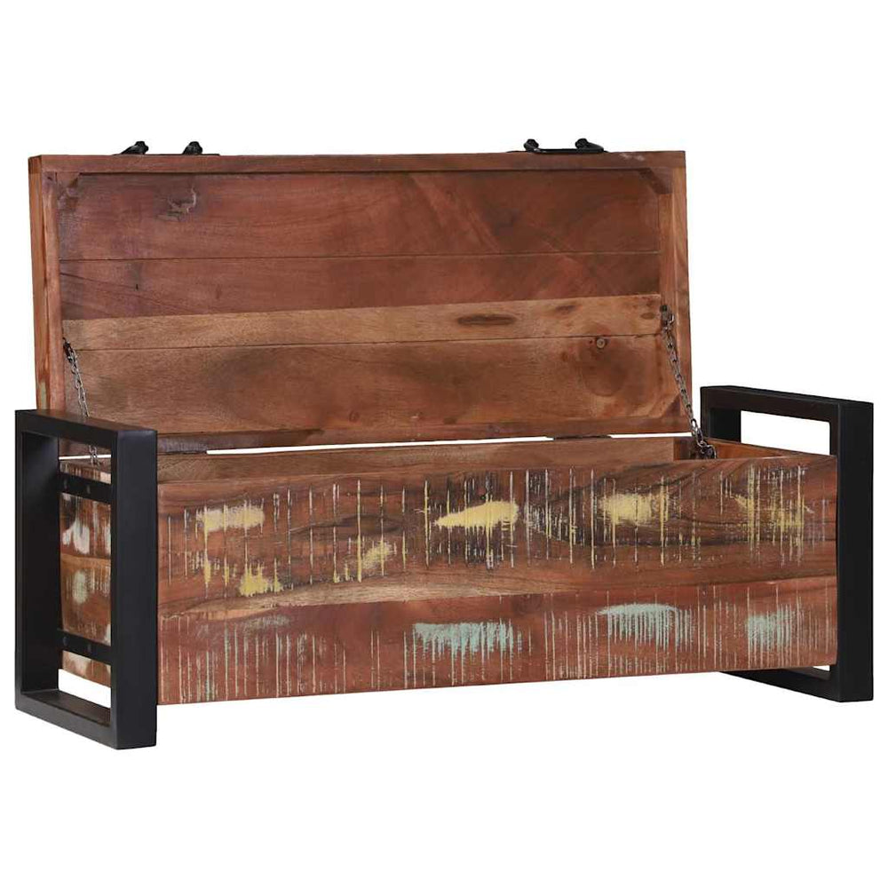 vidaXL Coffres de rangement 80 x 30 x 30 cm Bois de récupération massif