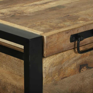 Aufbewahrungsbox Braun Mango Massivholz 80cm