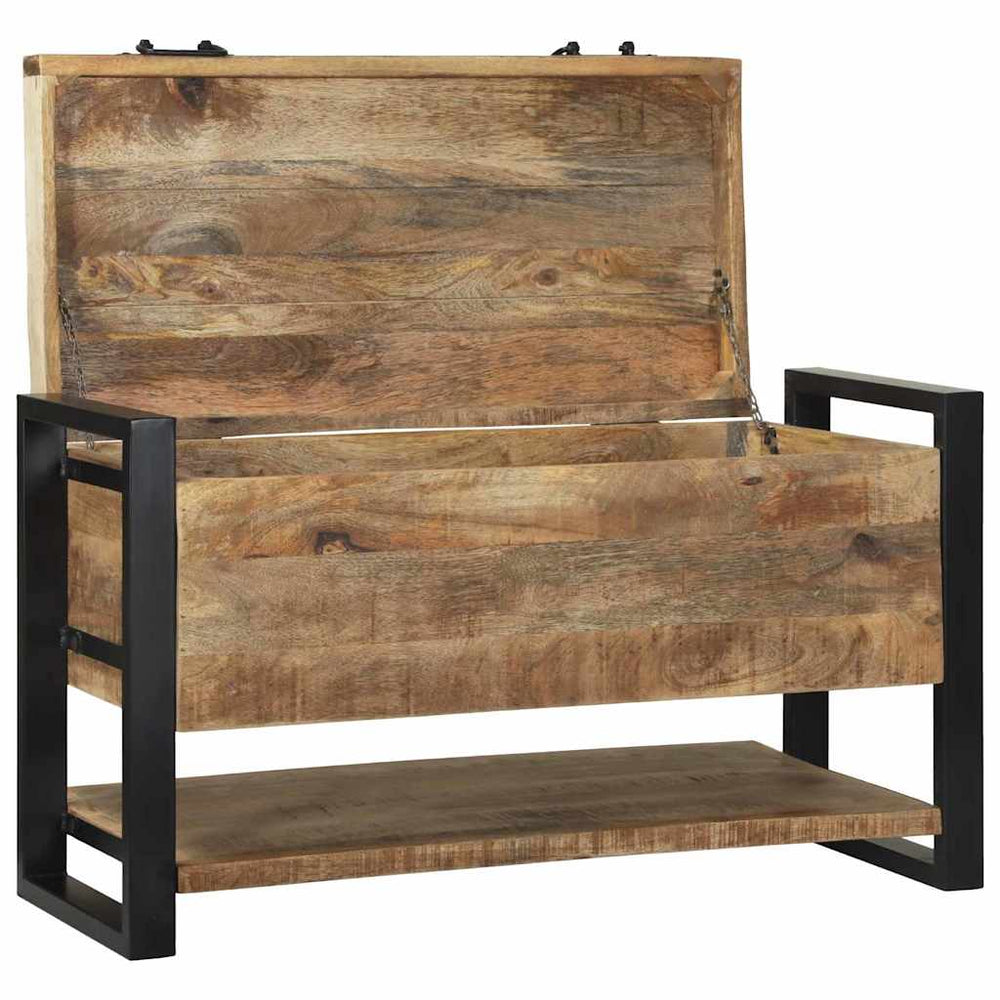 Aufbewahrungsbox Braun Mango Massivholz 80cm