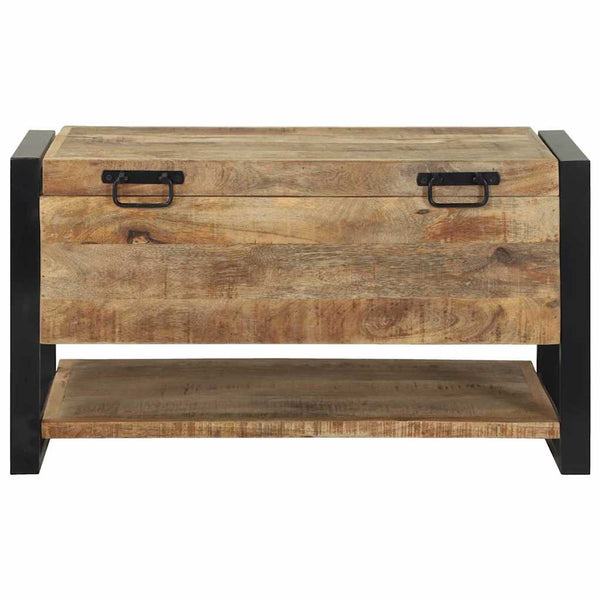 Aufbewahrungsbox Braun Mango Massivholz 80cm