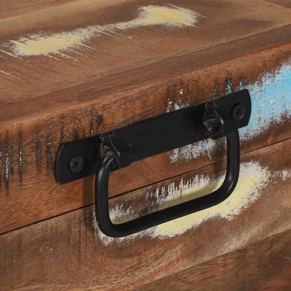 Mehrfarbige Aufbewahrungsbox aus Massivholz