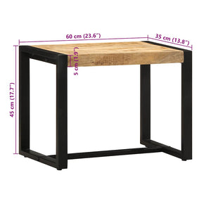 Mango Massivholz Bank 60x35x45 cm