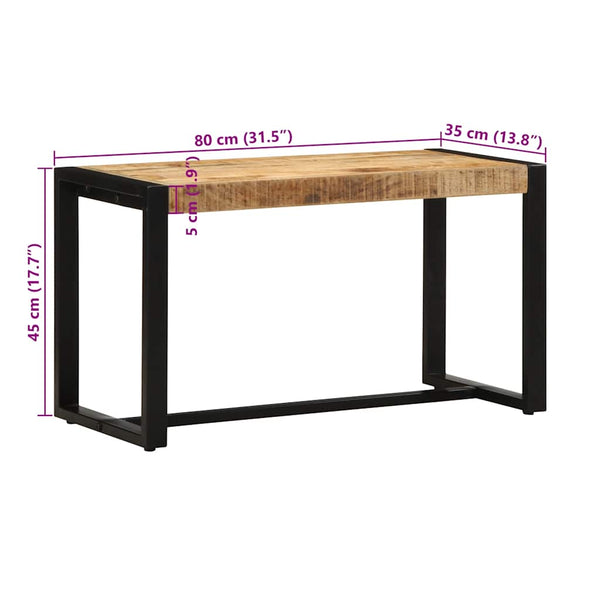 Mango Massivholz Bank 80 cm