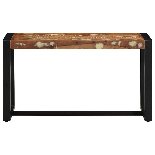 vidaXL Banc multicolore 80x35x45 cm bois de récupération massif
