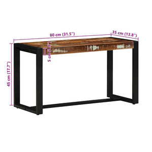 vidaXL Banc multicolore 80x35x45 cm bois de récupération massif