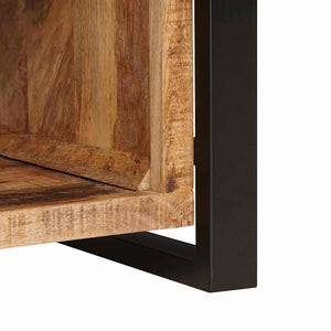 Sitzbank Braun mit Stauraum Mango Massivholz 80cm