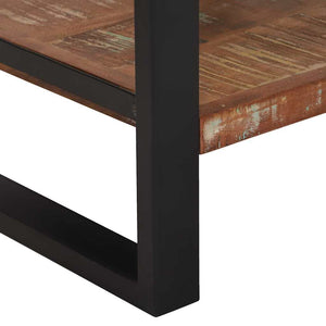 Beistelltisch mit Regal aus Massivholz