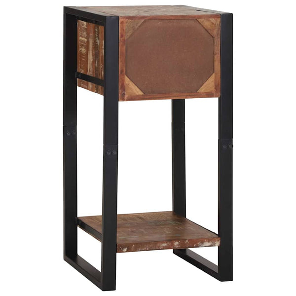Beistelltisch mit Regal aus Massivholz