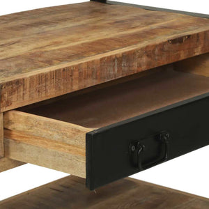 vidaXL Étagère de cuisine marron et noir 80 x 40 x 160 cm bois de manguier massif
