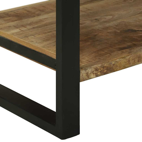 vidaXL Étagère de cuisine marron et noir 80 x 40 x 160 cm bois de manguier massif