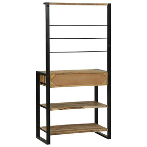 vidaXL Étagère de cuisine marron et noir 80 x 40 x 160 cm bois de manguier massif