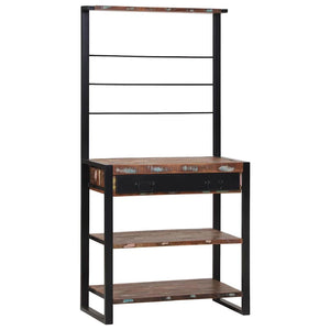 Küchenregal Mehrfarbig Schwarz 80x40x160cm