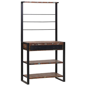 Küchenregal Mehrfarbig Schwarz 80x40x160cm