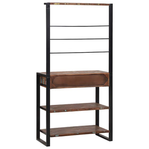 Küchenregal Mehrfarbig Schwarz 80x40x160cm
