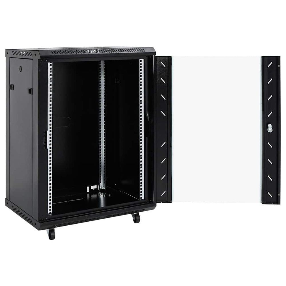 15U Netzwerkschrank 19" IP20 Schwarz