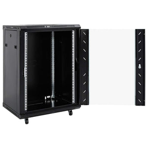 15U Netzwerkschrank 19" IP20 Schwarz