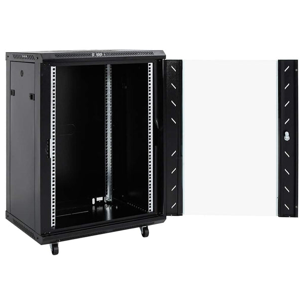 15U Netzwerkschrank 19" IP20 Schwarz