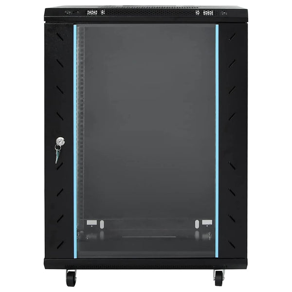 15U Netzwerkschrank 19" IP20 Schwarz
