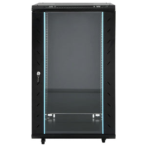 18U Netzwerkschrank 19" Schwarz 60x60x100cm