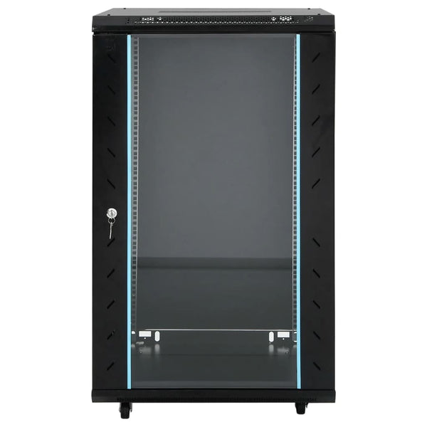 18U Netzwerkschrank 19" Schwarz 60x60x100cm