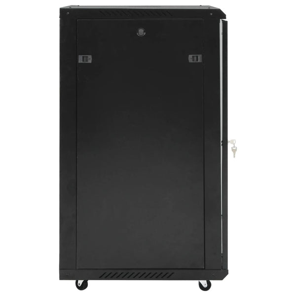 18U Netzwerkschrank 19" Schwarz 60x60x100cm