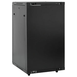 18U Netzwerkschrank 19" Schwarz 60x60x100cm