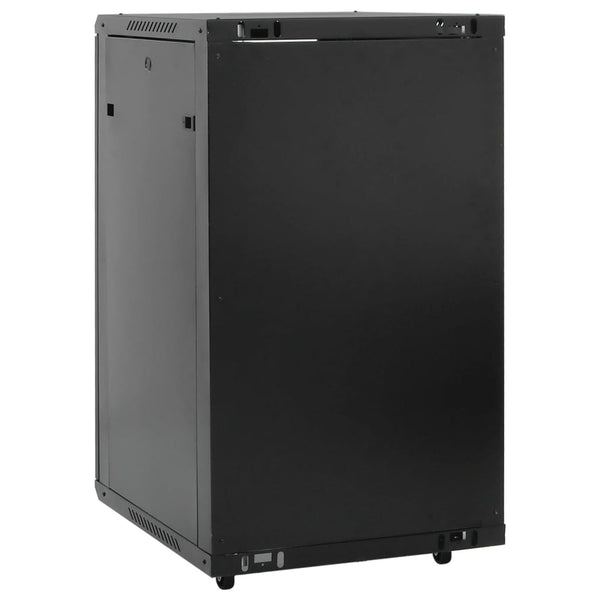 18U Netzwerkschrank 19" Schwarz 60x60x100cm
