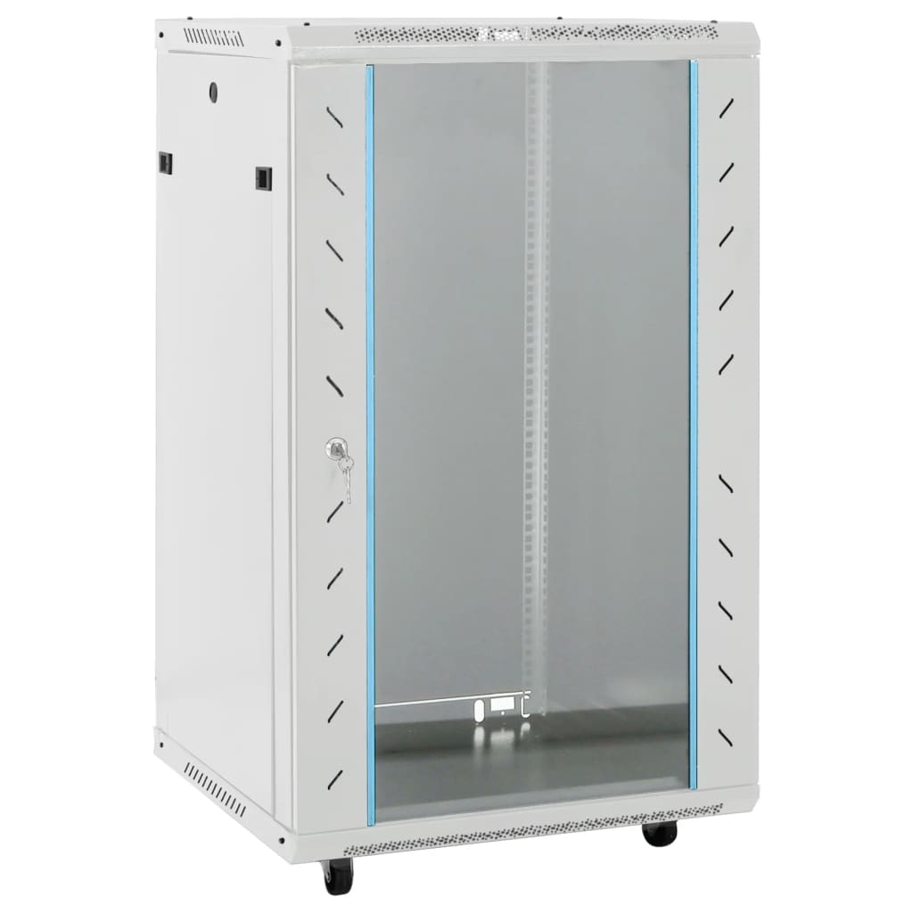 18U Netzwerkschrank 19" Grau 60x60x100 cm