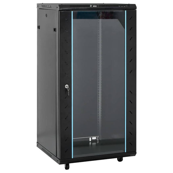 22U 19" Netzwerkschrank Schwarz 60x60x120 cm