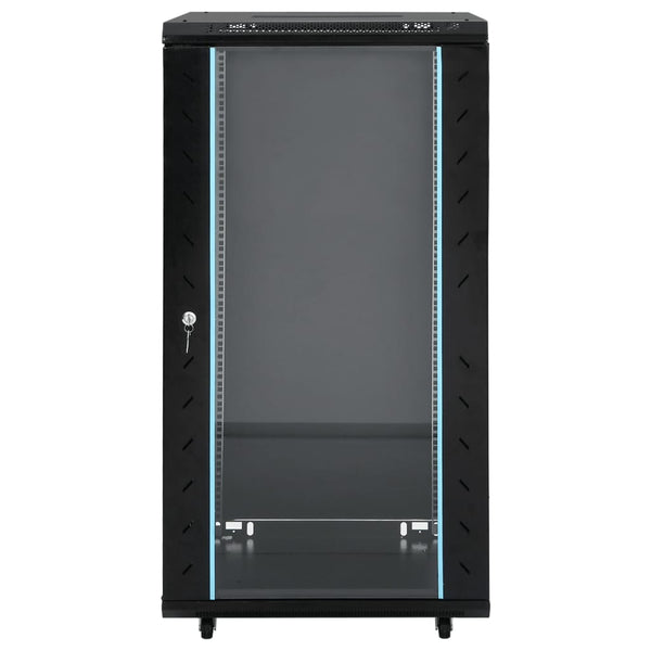 22U 19" Netzwerkschrank Schwarz 60x60x120 cm