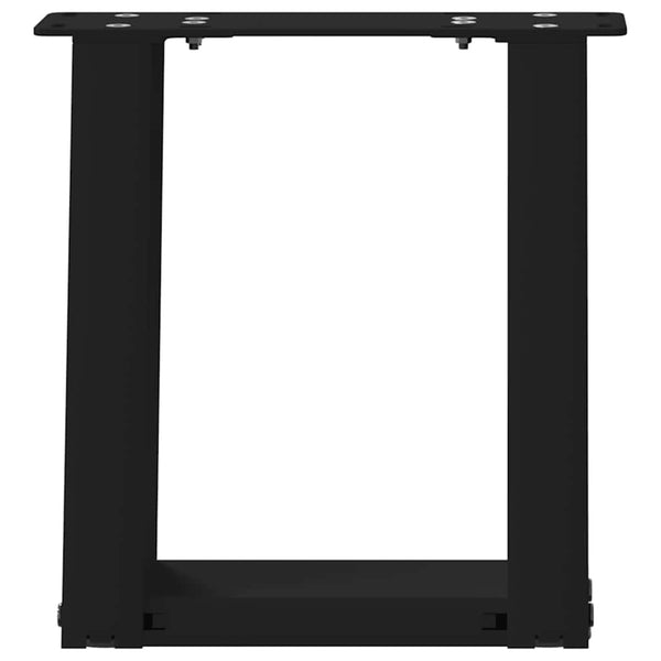 U-Form Couchtischbeine, 30cm, Schwarz, 2er-Set