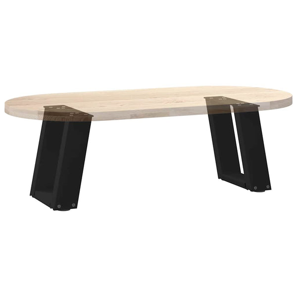 U-Form Couchtischbeine, 30cm, Schwarz, 2er-Set