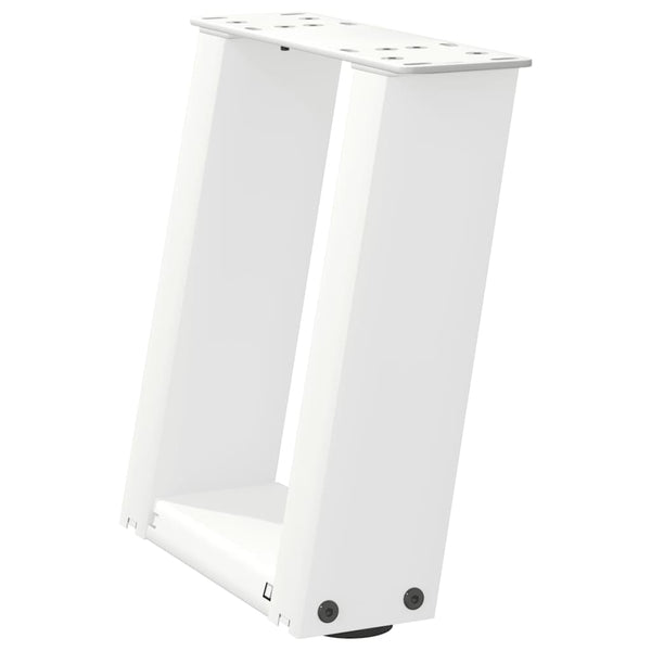 U-Form Couchtischbeine, 30 cm, Weiß, 2er-Set
