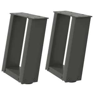 U-Form Couchtischbeine, Anthrazit, 30cm, 2er-Set