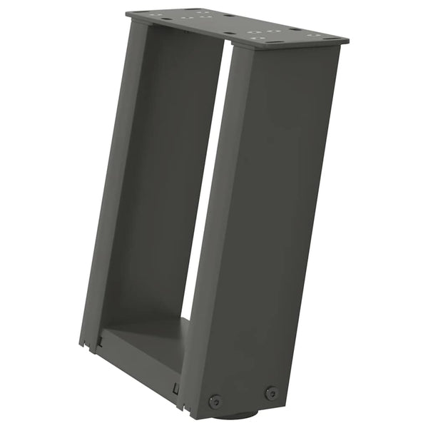 U-Form Couchtischbeine, Anthrazit, 30cm, 2er-Set
