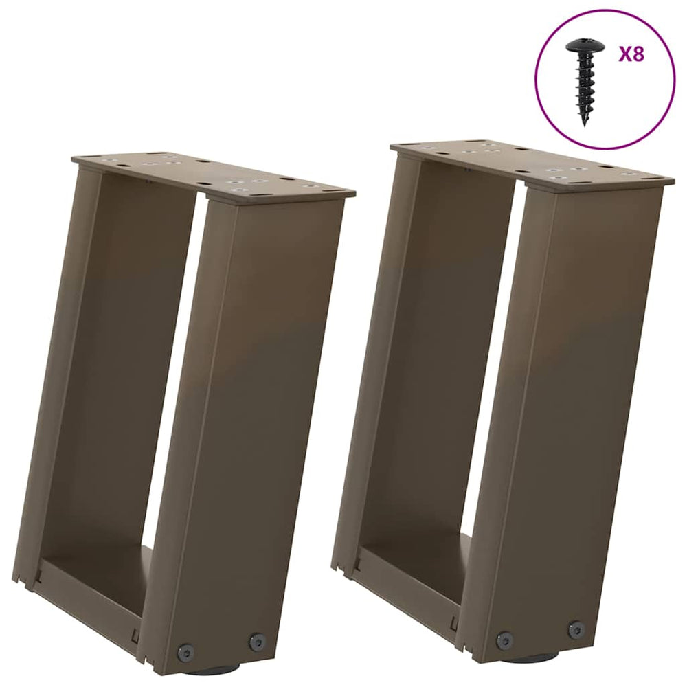 U-Form Couchtischbeine, 30cm Stahl