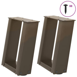 U-Form Couchtischbeine, 30cm Stahl