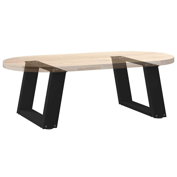 U-Form Couchtischbeine, Stahl Schwarz, 2er Set