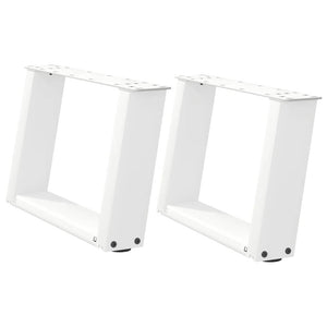 Couchtischbeine U-Form, Weiß, 2er Set