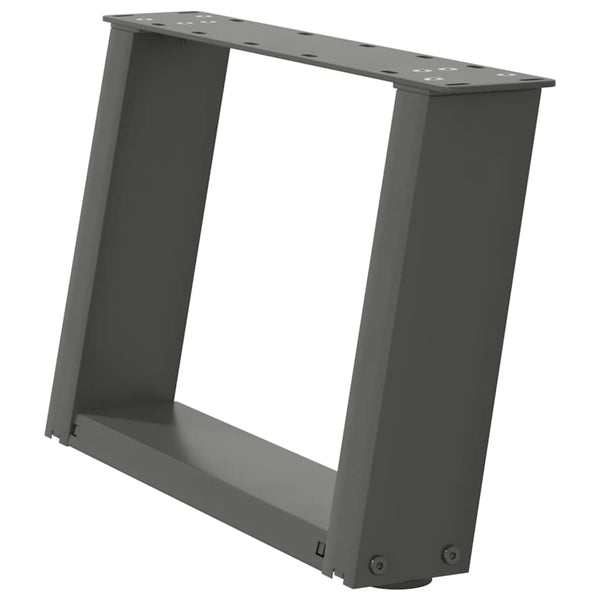 U-Form Couchtischbeine, 2er Set Anthrazit