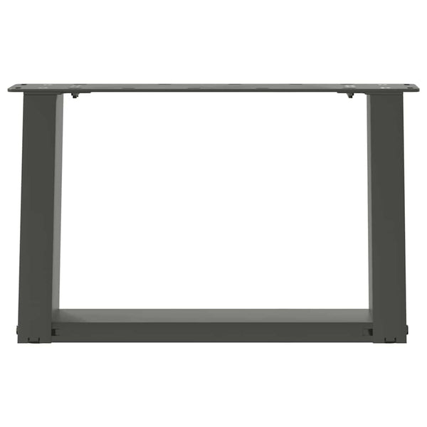 U-Form Couchtischbeine, 2er Set Anthrazit
